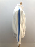 YKK Zip  white  Urban Village Vintage  Tracksuit Top  Track top  Top  sportswear  MOD  mens  M  Logo design  Fred Perry  blue stripe