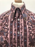 vintage  Urban Village Vintage  urban village  Stripes  Shirt  Printed T-Shirt  printed shirt  printed  print  Mens Shirts  mens  long sleeves  Long sleeved top  long sleeve  l  floral shirt  floral print  floral  cream  button  70s
