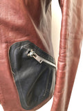 Rare Vintage 1960s 1970s Leather Jacket in Oxblood - Size L