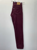 white tag  white logo  waist belt  W33  vintage  Urban Village Vintage  urban village  straight leg  straight cut  purple  pockets  mens  logo  levis strauss  levis  levi strauss  levi  L34  embroidered logo  corduroy  cords  corded  cord  70s  1970s