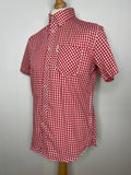 vintage  Urban Village Vintage  urban village  small  skinhead  skin  short sleeved  short sleeve  Shirt  red  print  Mens Shirts  mens  gingham  button  brutus