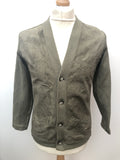 1960s Knit and Suede Cardigan by Pierre Sangan - Size M