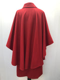 Womens 1960s Vintage Cape Coat Red Size 14 60s long coat Urban Village Vintage Clothing