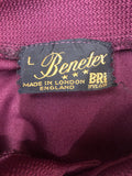 vintage  red  New old stock  MOD  mens  Long sleeved top  light knit  L  Jonelle  burgundy  Berketex  60s  1960s