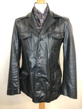 1970s Leather Jacket by Mr Clive - Size Small