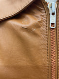 vintage  Urban Village Vintage  urban village  tan  mens  M  Leather Coat  Leather  Jacket  camel  brown leather  70s  70  1970s