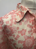 vintage  Urban Village Vintage  urban village  Stripes  short sleeved  Shirt  Printed T-Shirt  printed shirt  printed  print  pink  Mens Shirts  mens  l  floral shirt  floral print  floral  Davis  button  70s