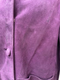 womens  vintage  Urban Village Vintage  urban village  Suede Jacket  Suede  retro  purple  pockets  MOD  midi dress  midi  long sleeve  lining  lapels  Jacket  decorative buttons  button down  button detail  60s  1960s  14