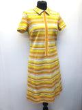 zip back  zip  yellow  womens  vintage  Urban Village Vintage  urban village  Stripes  orange  MOD  colla  60s  1960s  10