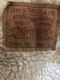 Urban Village Vintage  trucker  Sherpa  red tab  Outerwear  mens  logo  levis  levi strauss  L  jean  Jacket  Denim  blue  badge
