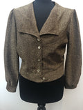 vintage  metallic  lurex  gold metallic  gold  evening blouse  blouse  70s  70  1970s womens