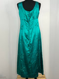 womens  vintage  Turquoise  retro  party season  party dress  oriental  occasion  maxi dress  Green  floral embroidered  evening dress  evening  dress  cocktail  christmassy  christmas  60s  1960s  16