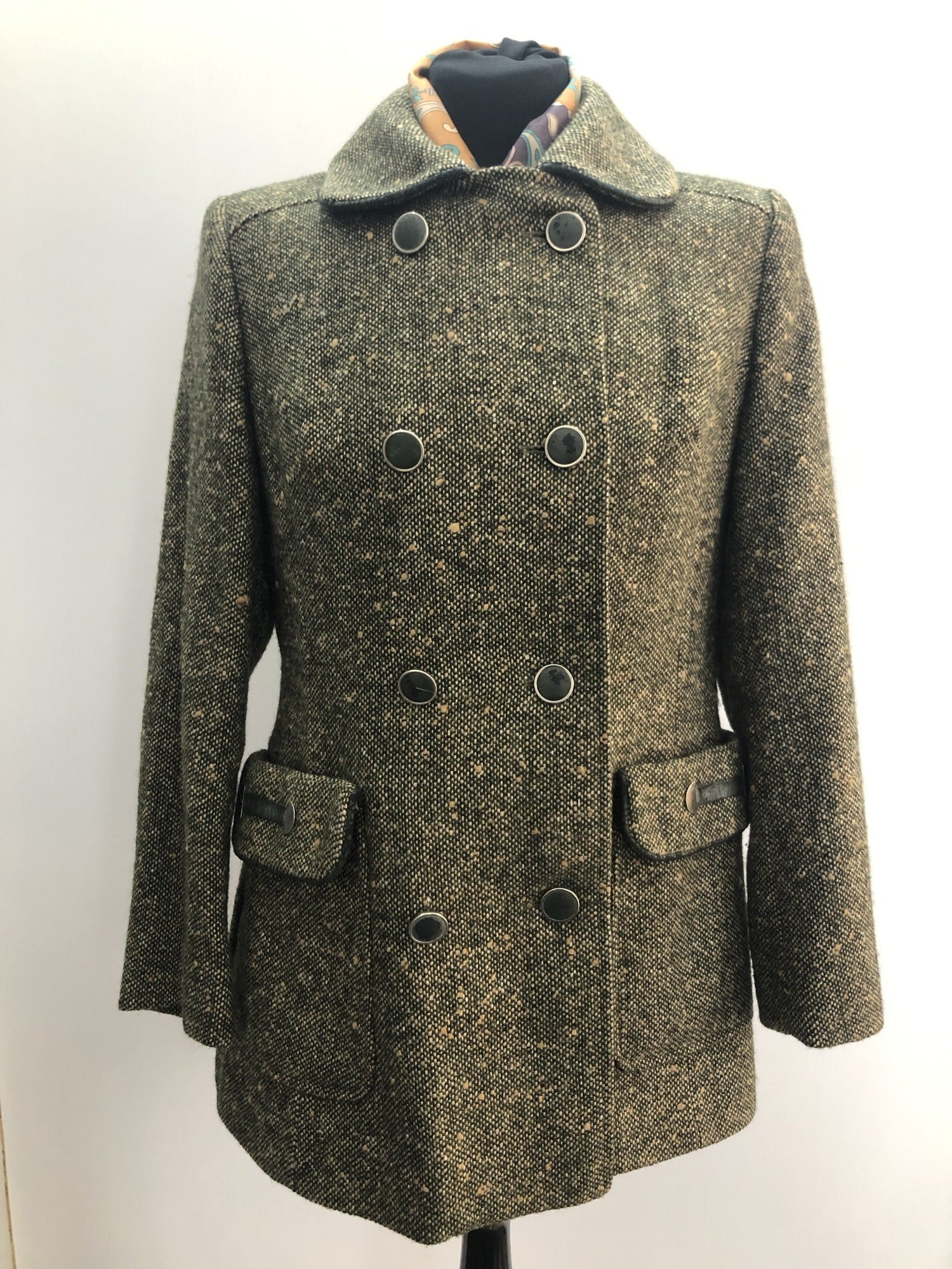 wool  womens  vintage  Urban Village Vintage  two piece  trousers  suit  set  MOD  Jacket  brown  blazer jacket  Alexon  60s  1960s  10