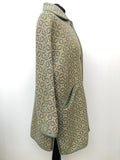 Cymru  wool  womens  welsh  vintage  Urban Village Vintage  tapestry  patterned  MOD  jacket  green  coat  60s  1960s  16
