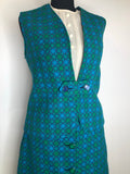 1960s Tapestry Gilet and Skirt by V.J.R Welsh Wool Tapestry - Size UK 14
