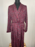 Mens 1970s Tootal Red Paisley Smoking Jacket / Dressing Gown UK L