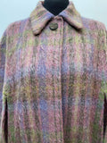 Wool Blend  wool  womens  Welsh Woolens  vintage  Urban Village Vintage  urban village  purple cape  purple  long cape  dress  collar  cape  button  big collar  Andrew Stuart  50s style  50s  50  1950s  100% Wool