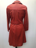 Urban Village Vintage  70s  womens coat  womens  vintage  Red  Leather Jacket  Leather Coat  Leather  Jacket  1970s  10