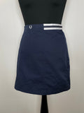 1990s Fred Perry Navy Blue Mod Mini Skirt - UK 12
