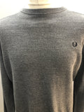 vintage  Urban Village Vintage  urban village  mens  long sleeves  Long sleeved top  long sleeved  long sleeve  logo  light knitwear  light knit  L  knitwear  knitted  knit  Grey  Fred Perry  embroidered logo  Cotton  100% cottton