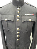vintage  Urban Village Vintage  urban village  pockets  patches  Navy Jacket  Navy  military jacket  Military  Mens jacket  mens coat  mens  M  irish guards military  dress  decorative buttons  Cotton  coat  chest pockets  button front  button  blue  army