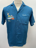 1950s Style Short Sleeve Shirt - Size M