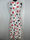 womens  white  vintage  Urban Village Vintage  square neck  retro  multi  midi  floral print  floral dress  floral  dress  70s  1970s  12