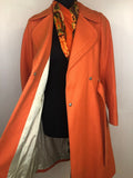 wool  womens jacket  womens coat  womens  vintage  Urban Village Vintage  urban village  retro  pure new wool  orange  mohair  fully lined  coat  autumnal  autumn  60s  1960s  10