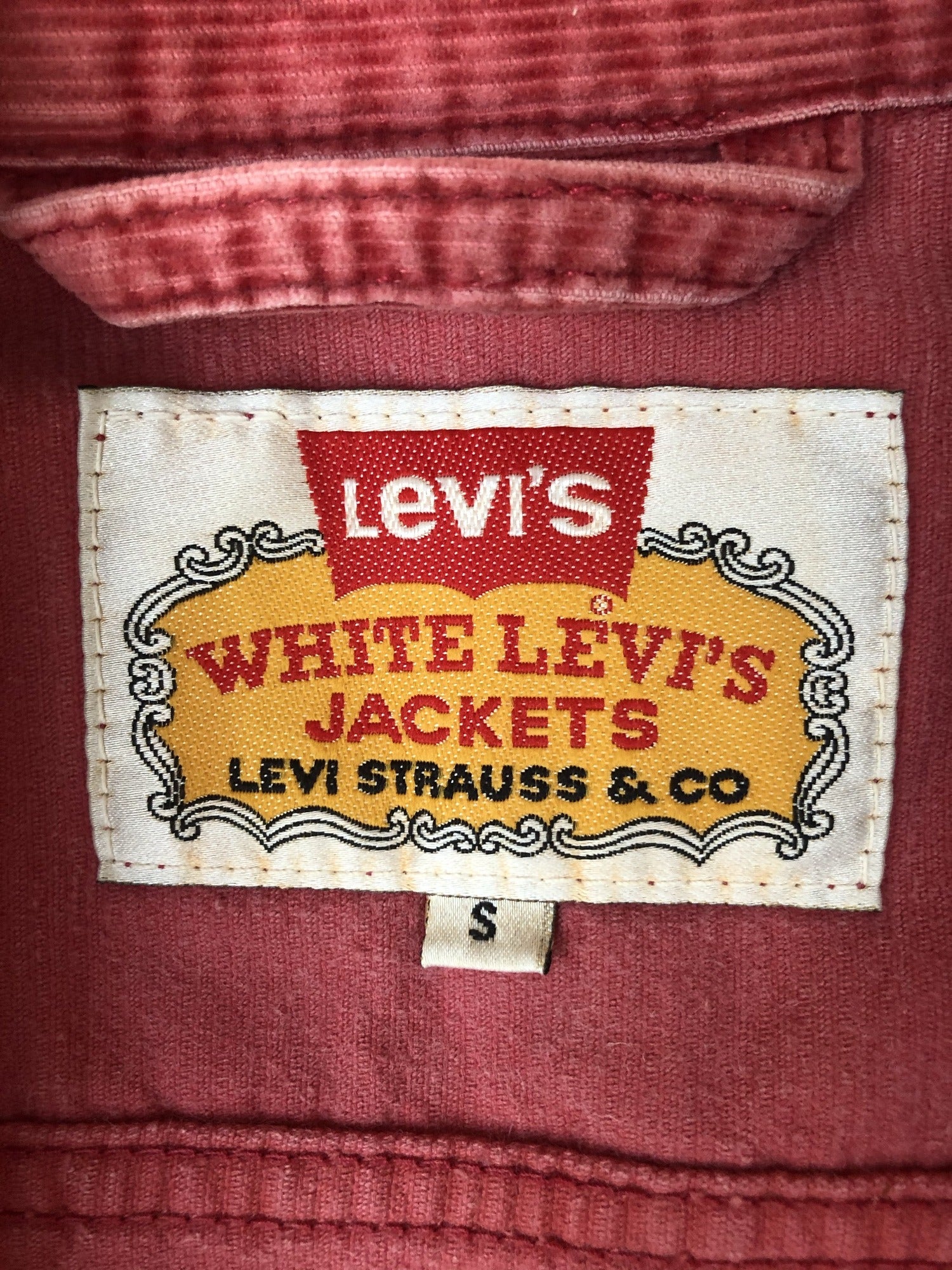 Cord Levis Jacket Red Size S S