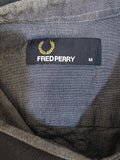 vintage  Urban Village Vintage  short sleeved  Shirt  MOD  mens  M  Gingham  Fred Perry  fred  embroidered logo  Embroidered  blue