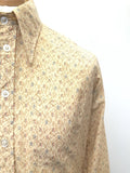 vintage  Urban Village Vintage  urban village  Stripes  Shirt  Printed T-Shirt  printed shirt  printed  print  Mens Shirts  mens  m  long sleeves  Long sleeved top  long sleeve  Lens  floral shirt  floral  dagger collar  cream  button  70s  1970s