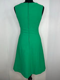 vintage  sleeveless  pure new wool  MOD  Green  dress  back zip  8  60s  1960s