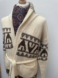 waist belt  vintage  Urban Village Vintage  urban village  starsky & hutch  patterned  pattern  mens  M  long sleeve  knitted  knit  cardigan  cardi  belted jacket  belted  belt  aztec print  aztec  70s  1970s