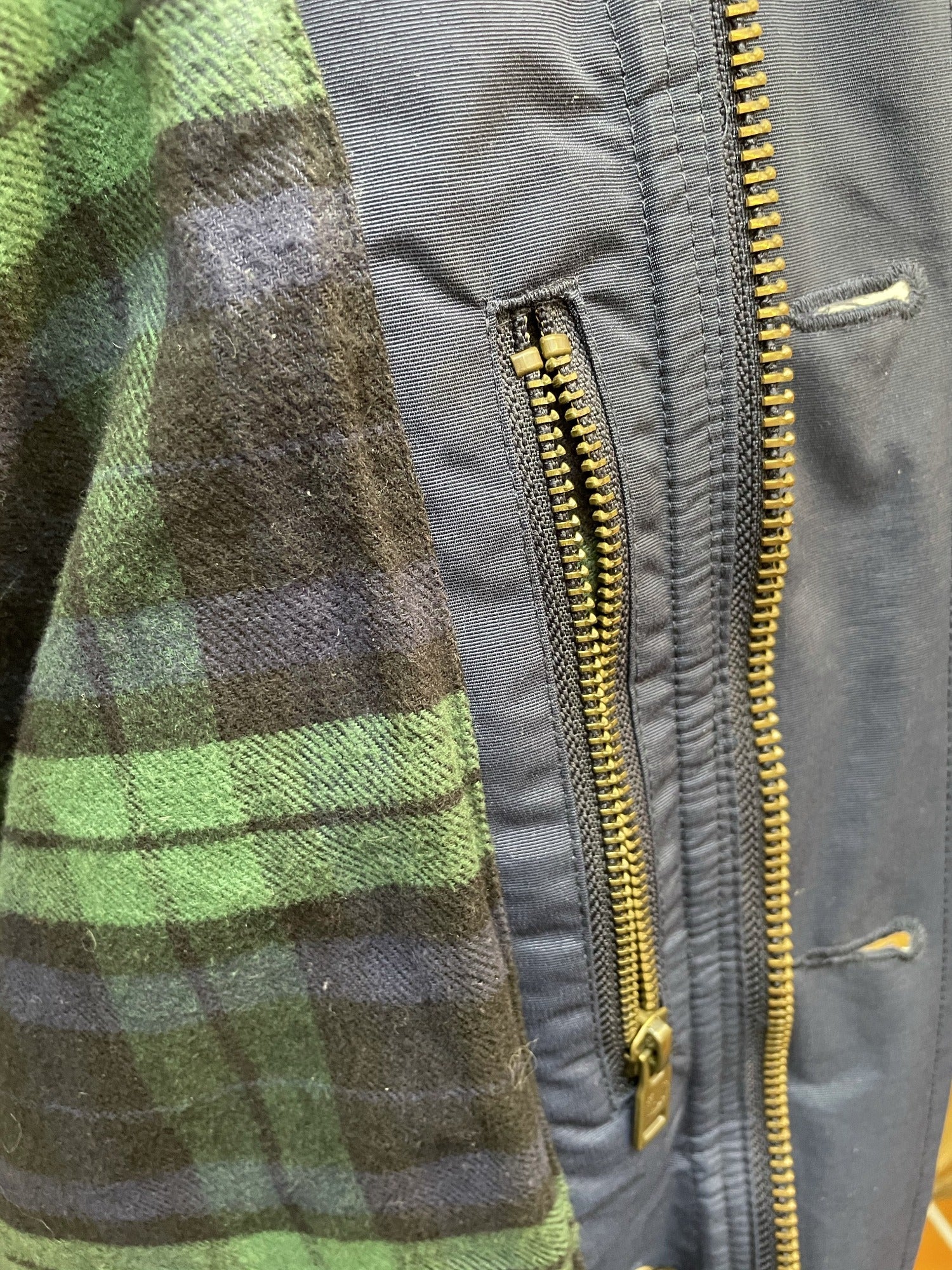 Fred Perry Parka Coat Navy Size S Mens Vintage Clothing