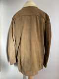 vintage  Urban Village Vintage  trucker jacket  trucker  Suede  sherpa  sheepskin  popper  pockets  Mens jacket  mens coat  L  jacket  brown  70s  70  1970s