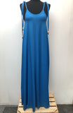 womens  vintage  Urban Village Vintage  sleevless  maxi dress  maxi  glitter  dress  blue  bead strap  70s  1970s  10
