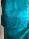 womens coat  womens  vintage  Urban Village Vintage  urban village  Suede Jacket  Suede  MOD  midi  long sleeve  leather trim  Leather  green  coat  60s  1960s  14