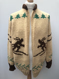 1970s Heavy Knit Ski Cardigan - Size L