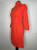 zip back  womens  vintage  Urban Village Vintage  short dress  scooter dress  scooter  roll neck  Red  pink  modette  MOD  mini dress  micro mini  long sleeve  dress  60s  1960s  10