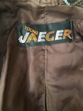 Young Jaeger womens vintage stripes long coat double breasted coat double breasted coat chevrons brown black 70s 1970s 12 urban village vintage