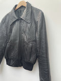 zip  vintage  Urban Village Vintage  urban village  soft leather  shortcut  S  northern soul  Mens jacket  mens  long sleeve  leather stitch  Leather Jacket  Leather Coat  Leather  Jacket  elasticated  collared  collar  Black Leather  big collar  70s  1970s