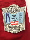 W29  vintage  Urban Village Vintage  urban village  tags  straight leg  straight cut  slacks  red  pockets  pocket detail  NOS  logo  levis strauss  levis  levi strauss  levi  L34  front pockets  deadstock  Cotton  chinos  10