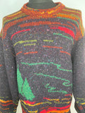 wool  winter  vintage  Urban Village Vintage  urban village  sweater  Siochain  round neck  pure wool  patterned  pattern  multi  mens  Made in Ireland  long sleeves  Long sleeved top  long sleeve  L  knitwear  knitted  knit  jumper  christmas  70s  1970s