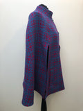 womens  Welsh Woollens  welsh wool  welsh  vintage  Turquoise  turqoise  tapestry  S  pink  multi  MOD  Celtique  cape  60s  1960s