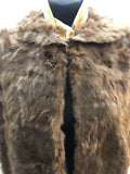 womens  vintage  Urban Village Vintage  urban village  Small  s  retro  real fur  mink  lining  lined  hook and eye  fur  Fishers Gloucester  evening  capelet  cape  brown  40s  40  1940s