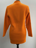 acid  womens  vintage  Urban Village Vintage  urban village  retro  orange  long sleeve  knitwear  knitted  knit  check  cardigan  cardi  70s  1970s  12  10-12  10