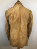vintage  Urban Village Vintage  urban village  Suede Jacket  Suede  pockets  pocket detail  mens  L  Jacket  double vent  collared  brown  70s  1970s