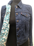 womens  vintage  Urban Village Vintage  Limited Edition  levis  levi strauss  jean  Jacket  floral print  floral lining  denim jacket  denim  cropped  crop jacket  10