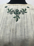 womens  vintage  Urban Village Vintage  urban village  Shirt  long sleeves  long sleeve  hippy  hippie  floral print  floral  embroidered pattern  Embroidered  cream  collar  boho  bohemian  blouse  70s  70  1970s  12