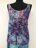 boho  psychedelic  psych  hippie  hippy  1960s  tunic top  two piece  Urban Village Vintage  Purple  Multi  tie dye  crochet  8  womens  wide leg  white  vintage  tunic  trousers  top  suit  set  Rare  orange  flares  60s